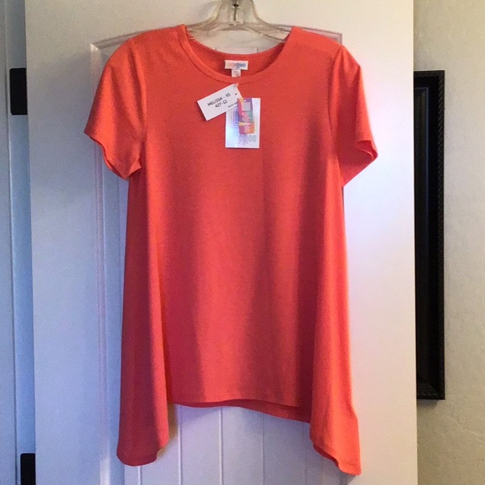 LuLaRoe Solid Melon Melissa Top NWT, Sz XS